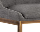Sunpan Holly Barstool - Abbington Burnt Orange/Zenith Graphite Grey/Zenith Soft Grey