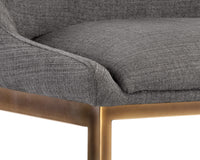 Sunpan Holly Barstool - Abbington Burnt Orange/Zenith Graphite Grey/Zenith Soft Grey