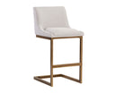 Sunpan Holly Barstool - Abbington Burnt Orange/Zenith Graphite Grey/Zenith Soft Grey