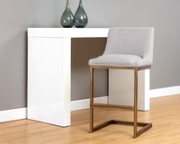 Sunpan Holly Barstool - Abbington Burnt Orange/Zenith Graphite Grey/Zenith Soft Grey