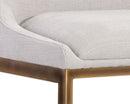 Sunpan Holly Barstool - Abbington Burnt Orange/Zenith Graphite Grey/Zenith Soft Grey