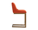 Sunpan Holly Counter Stool - Abbington Burnt Orange/Zenith Graphite Grey/Zenith Soft Grey