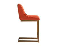 Sunpan Holly Counter Stool - Abbington Burnt Orange/Zenith Graphite Grey/Zenith Soft Grey