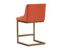 Sunpan Holly Counter Stool - Abbington Burnt Orange/Zenith Graphite Grey/Zenith Soft Grey