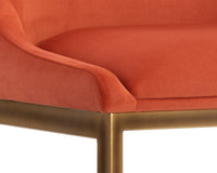 Sunpan Holly Counter Stool - Abbington Burnt Orange/Zenith Graphite Grey/Zenith Soft Grey