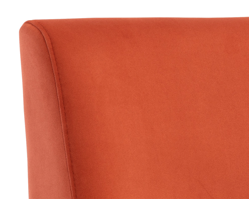 Sunpan Holly Counter Stool - Abbington Burnt Orange/Zenith Graphite Grey/Zenith Soft Grey