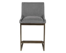 Sunpan Holly Counter Stool - Abbington Burnt Orange/Zenith Graphite Grey/Zenith Soft Grey