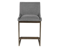 Sunpan Holly Counter Stool - Abbington Burnt Orange/Zenith Graphite Grey/Zenith Soft Grey