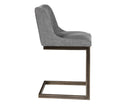 Sunpan Holly Counter Stool - Abbington Burnt Orange/Zenith Graphite Grey/Zenith Soft Grey