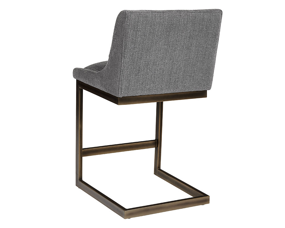 Sunpan Holly Counter Stool - Abbington Burnt Orange/Zenith Graphite Grey/Zenith Soft Grey