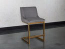 Sunpan Holly Counter Stool - Abbington Burnt Orange/Zenith Graphite Grey/Zenith Soft Grey