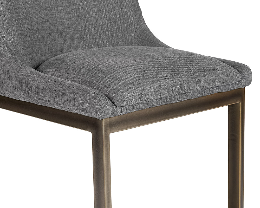 Sunpan Holly Counter Stool - Abbington Burnt Orange/Zenith Graphite Grey/Zenith Soft Grey