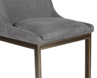 Sunpan Holly Counter Stool - Abbington Burnt Orange/Zenith Graphite Grey/Zenith Soft Grey