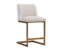 Sunpan Holly Counter Stool - Abbington Burnt Orange/Zenith Graphite Grey/Zenith Soft Grey