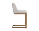 Sunpan Holly Counter Stool - Abbington Burnt Orange/Zenith Graphite Grey/Zenith Soft Grey