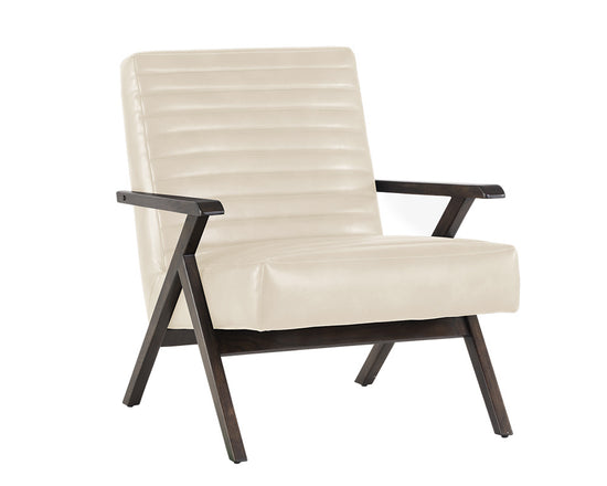 Sunpan Peyton Lounge Chair - Bravo Cream/Cantina Magnetite/Cantina Saddle