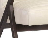 Sunpan Peyton Lounge Chair - Bravo Cream/Cantina Magnetite/Cantina Saddle
