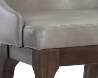 Sunpan Kace Barstool - Bravo Cream/Bravo Metal/Leo Olive/Leo Shale Grey