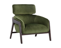 Sunpan Maximus Lounge Chair In Metropolis Blue/Moss Green//Polo Club Stone And Overcast Grey