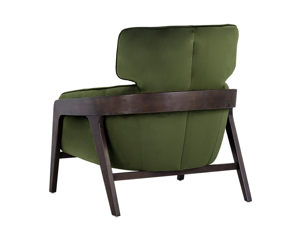 Sunpan Maximus Lounge Chair In Metropolis Blue/Moss Green//Polo Club Stone And Overcast Grey