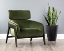 Sunpan Maximus Lounge Chair In Metropolis Blue/Moss Green//Polo Club Stone And Overcast Grey