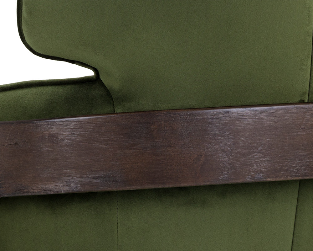 Sunpan Maximus Lounge Chair In Metropolis Blue/Moss Green//Polo Club Stone And Overcast Grey