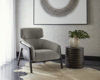 Sunpan Maximus Lounge Chair In Metropolis Blue/Moss Green//Polo Club Stone And Overcast Grey