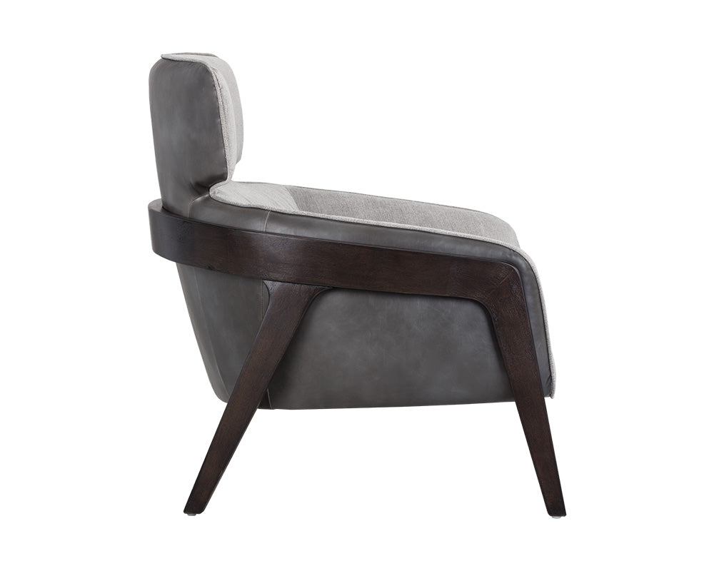 Sunpan Maximus Lounge Chair In Metropolis Blue/Moss Green//Polo Club Stone And Overcast Grey