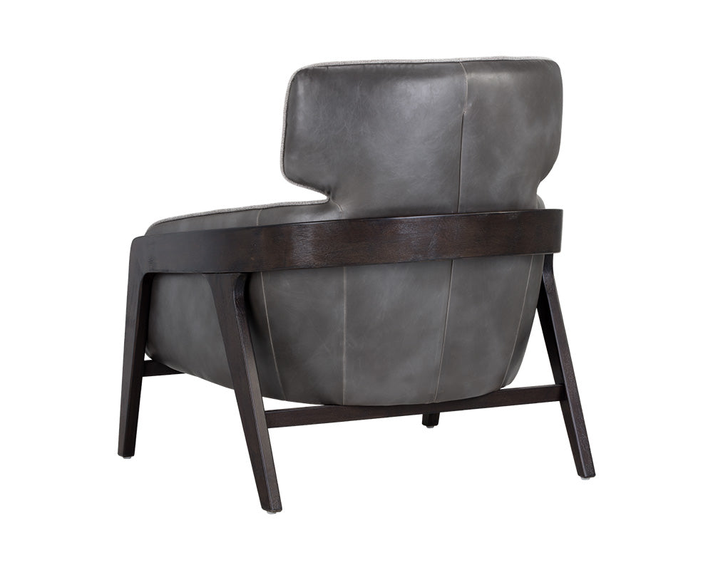 Sunpan Maximus Lounge Chair In Metropolis Blue/Moss Green//Polo Club Stone And Overcast Grey