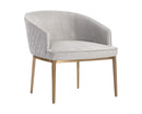 Sunpan Cornella Lounge Chair - Blush Pink/ Forest Green/Polo Club Stone/Shadow Grey