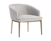 Sunpan Cornella Lounge Chair - Blush Pink/ Forest Green/Polo Club Stone/Shadow Grey