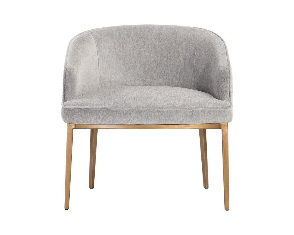 Sunpan Cornella Lounge Chair - Blush Pink/ Forest Green/Polo Club Stone/Shadow Grey