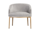 Sunpan Cornella Lounge Chair - Blush Pink/ Forest Green/Polo Club Stone/Shadow Grey