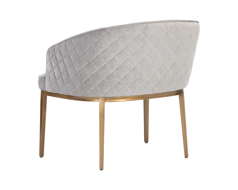 Sunpan Cornella Lounge Chair - Blush Pink/ Forest Green/Polo Club Stone/Shadow Grey