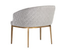 Sunpan Cornella Lounge Chair - Blush Pink/ Forest Green/Polo Club Stone/Shadow Grey