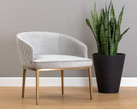 Sunpan Cornella Lounge Chair - Blush Pink/ Forest Green/Polo Club Stone/Shadow Grey