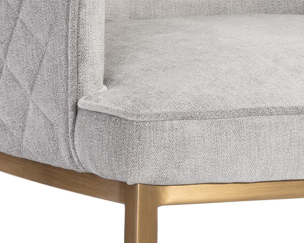 Sunpan Cornella Lounge Chair - Blush Pink/ Forest Green/Polo Club Stone/Shadow Grey