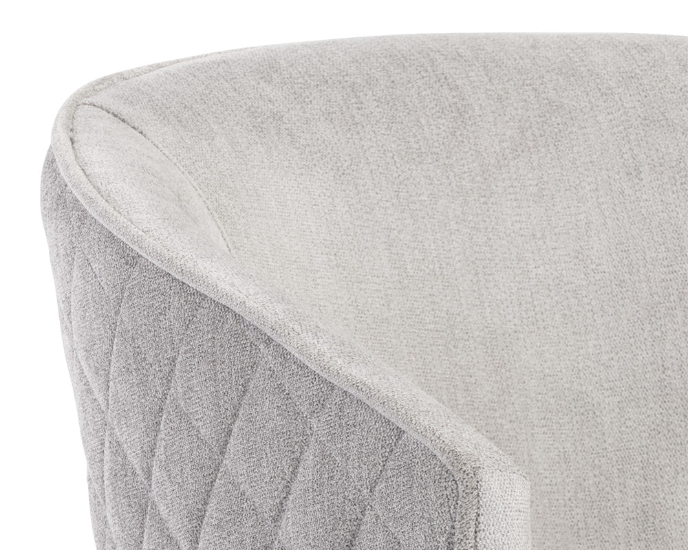 Sunpan Cornella Lounge Chair - Blush Pink/ Forest Green/Polo Club Stone/Shadow Grey