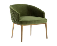Sunpan Cornella Lounge Chair - Blush Pink/ Forest Green/Polo Club Stone/Shadow Grey