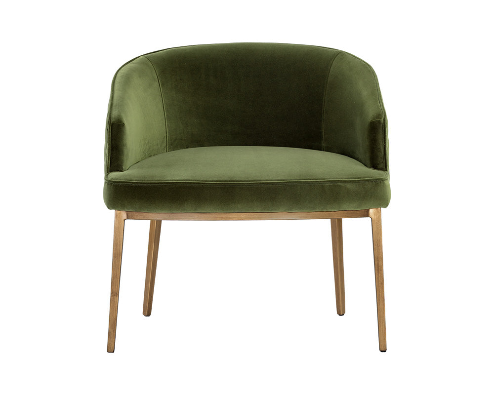 Sunpan Cornella Lounge Chair - Blush Pink/ Forest Green/Polo Club Stone/Shadow Grey