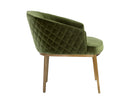 Sunpan Cornella Lounge Chair - Blush Pink/ Forest Green/Polo Club Stone/Shadow Grey
