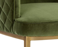Sunpan Cornella Lounge Chair - Blush Pink/ Forest Green/Polo Club Stone/Shadow Grey