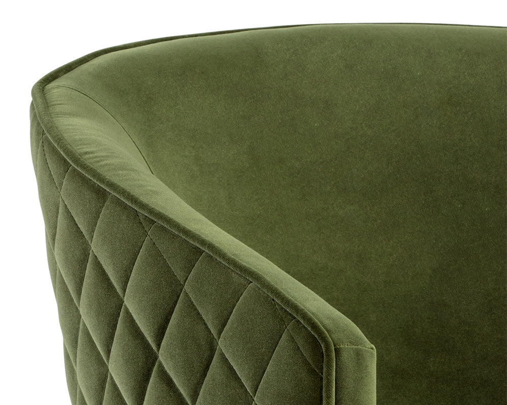 Sunpan Cornella Lounge Chair - Blush Pink/ Forest Green/Polo Club Stone/Shadow Grey