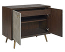 Sunpan Aniston Sideboard In Dark Mango/White Ceruze And Shagreen Leather - Small
