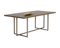 Sunpan Jade Dining Table - Antique Brass - Dark Mango - 79"/Antique Silver - Ash Grey - 79"