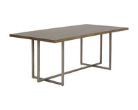 Sunpan Jade Dining Table - Antique Brass - Dark Mango - 79"/Antique Silver - Ash Grey - 79"