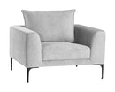 Sunpan Virgo Armchair - Metropolis Blue/Polo Club Kohl Grey/Stone