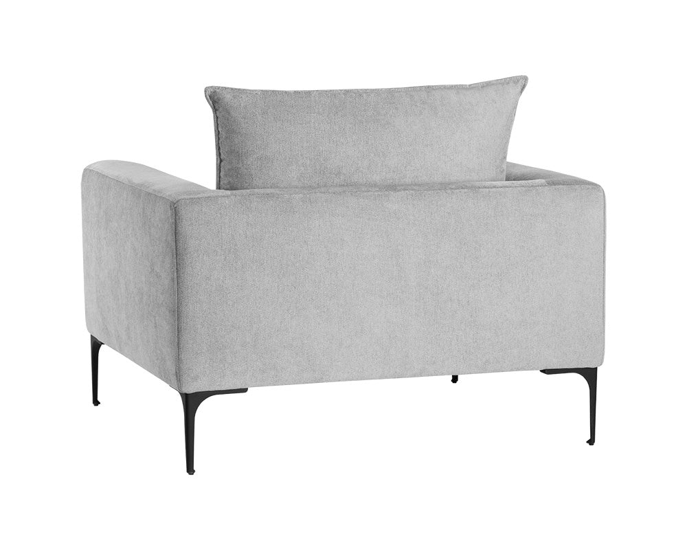 Sunpan Virgo Armchair - Metropolis Blue/Polo Club Kohl Grey/Stone