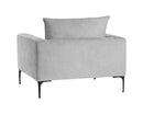 Sunpan Virgo Armchair - Metropolis Blue/Polo Club Kohl Grey/Stone