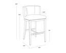 Sunpan Hayden Barstool - Bravo Cream/Bravo Portabella/Marble/Quarry
